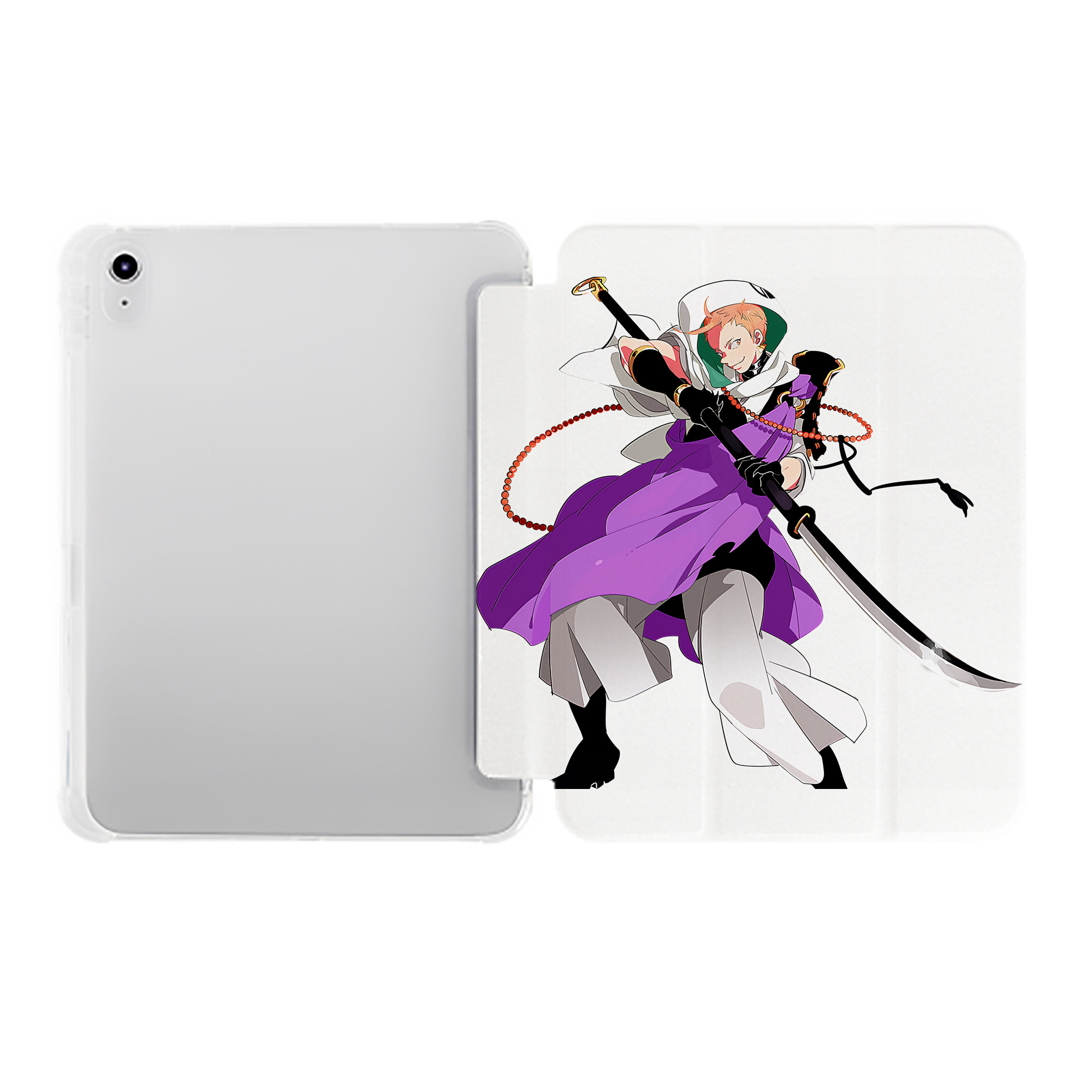 （画像用） 刀剣乱舞 Touken Ranbu IPad ケース ペン収納付き 三つ折りスタンド PUレザー×シリコン 対応機種9.5/10.5/10.9インチ